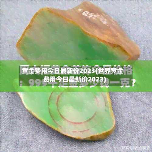 黄金费用今日最新价2023(世界黄金费用今日最新价2023)-第3张图片