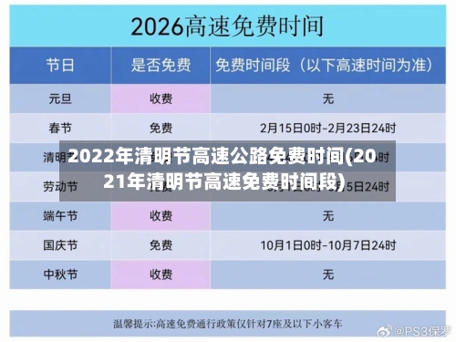 2022年清明节高速公路免费时间(2021年清明节高速免费时间段)