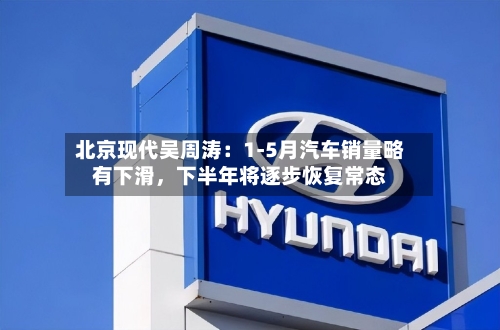 北京现代吴周涛：1-5月汽车销量略有下滑，下半年将逐步恢复常态-第3张图片