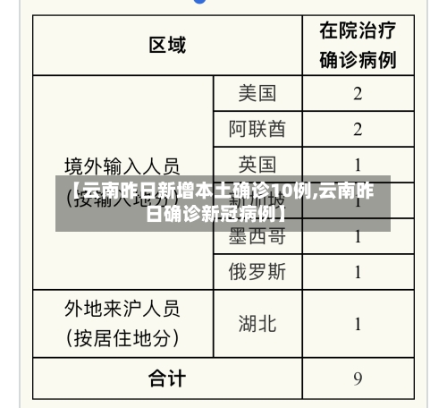 【云南昨日新增本土确诊10例,云南昨日确诊新冠病例】-第3张图片