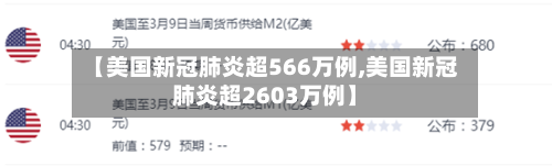 【美国新冠肺炎超566万例,美国新冠肺炎超2603万例】