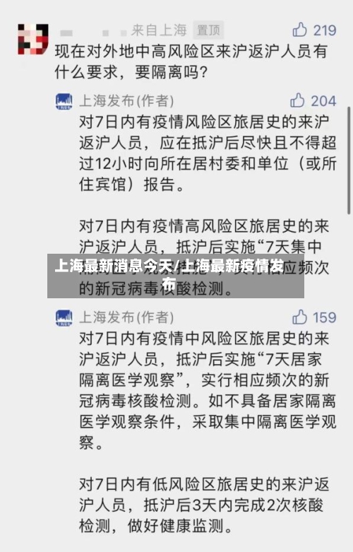 上海最新消息今天/上海最新疫情发布