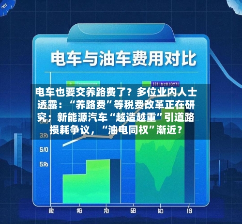 电车也要交养路费了？多位业内人士透露：“养路费”等税费改革正在研究；新能源汽车“越造越重”引道路损耗争议，“油电同权”渐近？
