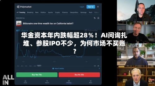 华金资本年内跌幅超28％！AI问询扎堆、参股IPO不少，为何市场不买账？