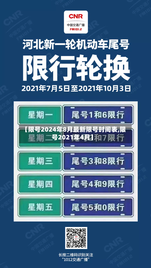 【限号2024年8月最新限号时间表,限号2021年4月】
