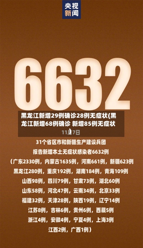 黑龙江新增29例确诊28例无症状(黑龙江新增68例确诊 新增85例无症状)-第2张图片
