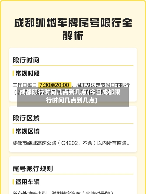 成都限行时间几点到几点(今日成都限行时间几点到几点)