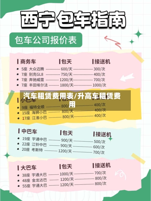 汽车租赁费用表/升高车租赁费用