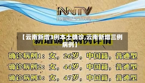 【云南新增3例本土确诊,云南新增三例病例】-第2张图片