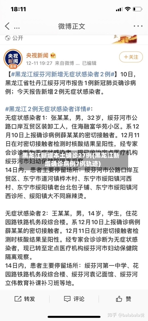黑龙江新增本土确诊27例(黑龙江新增确诊病例7例轨迹)-第2张图片