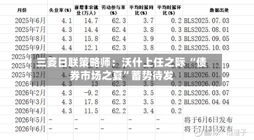 三菱日联策略师：沃什上任之际 “债券市场之夏	”蓄势待发-第3张图片